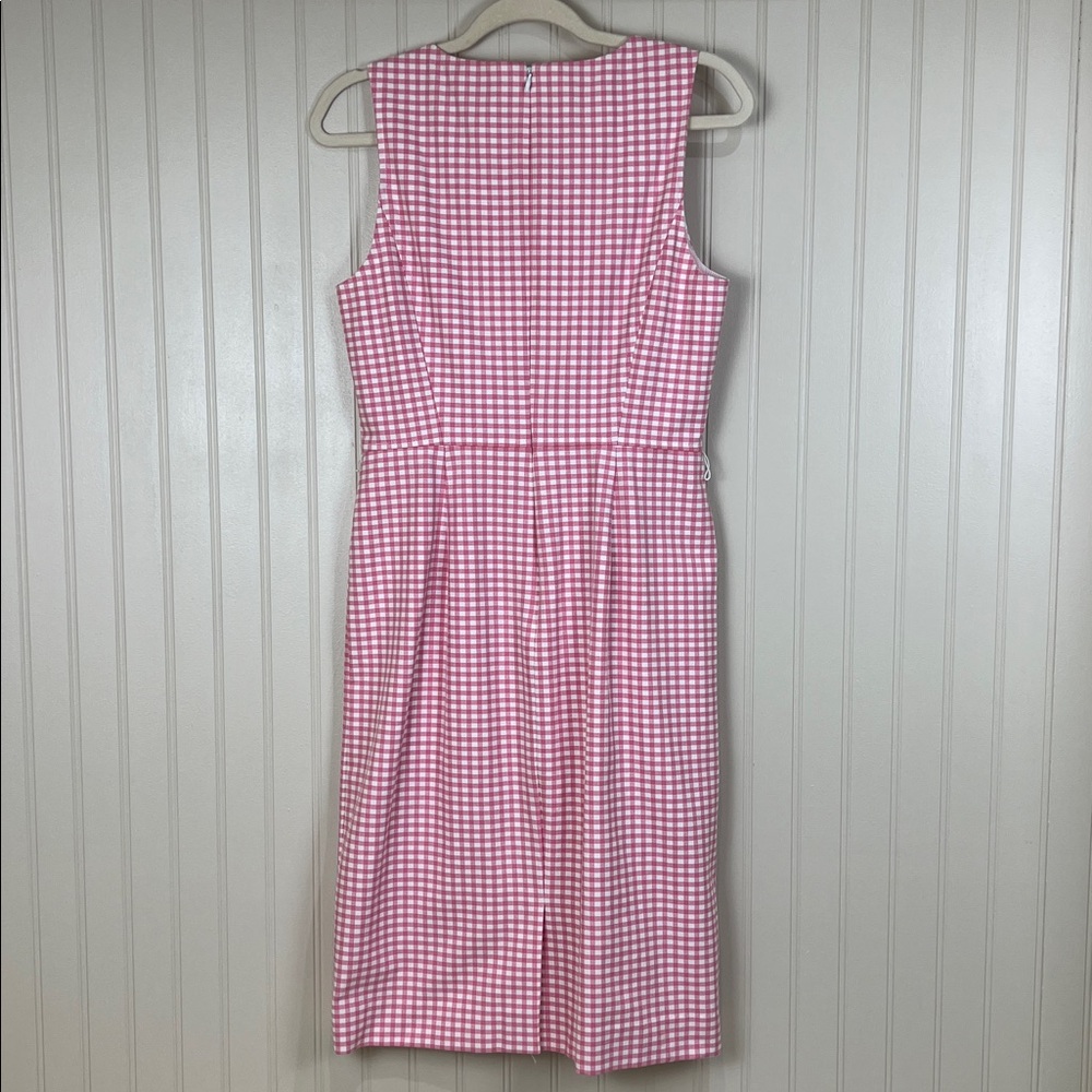NWT J Crew Gingham Check Pink Sheath Dress Size 6T - Picture 5 of 10
